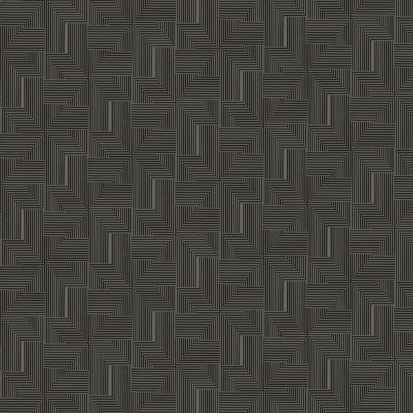 Galerie Wallpaper Product code: BO23064 - Luxe Wallpaper Collection - Black Colours - Labyrinth Design