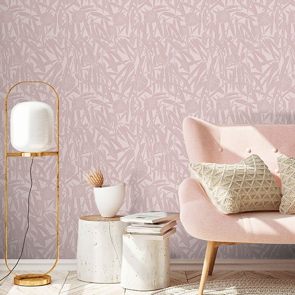 Galerie Wallpaper Product code: DA23231R - Luxe Wallpaper Collection - Pink Colours - Two Tone Leaf Design