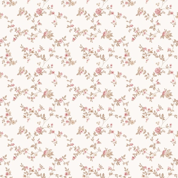 Galerie Wallpaper Product code: G56648 - Small Prints Wallpaper Collection - Pink Brown Beige Colours - Delicate Floral Design