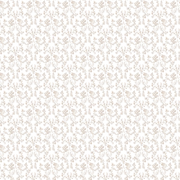Galerie Wallpaper Product code: G56682 - Small Prints Wallpaper Collection - Gold Brown White Colours - Ogee Floral Design