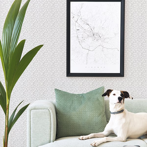 Galerie Wallpaper Product code: G56692R - Small Prints Wallpaper Collection - Grey Brown White Colours - Stained Glass Stripe Design