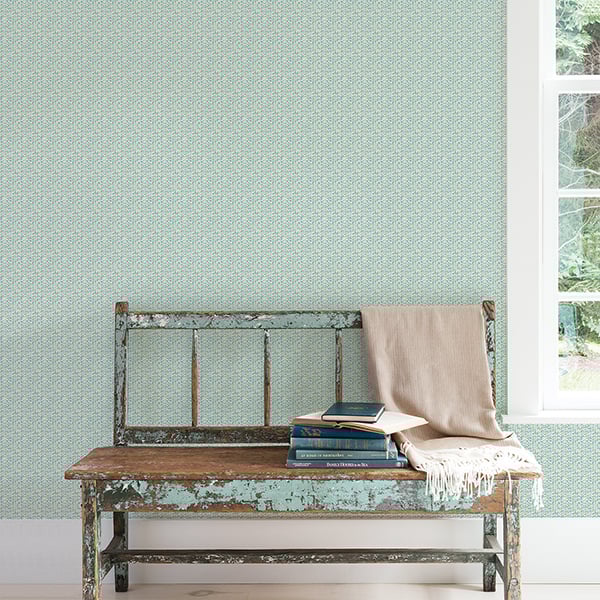 Galerie Wallpaper Product code: G56693R - Small Prints Wallpaper Collection - Green Blue Brown Cream Colours - Emerald green, turquoise, navy Design