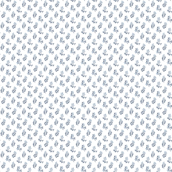 Galerie Wallpaper Product code: G56708 - Small Prints Wallpaper Collection - Blue White Colours - Vintage Bud Design
