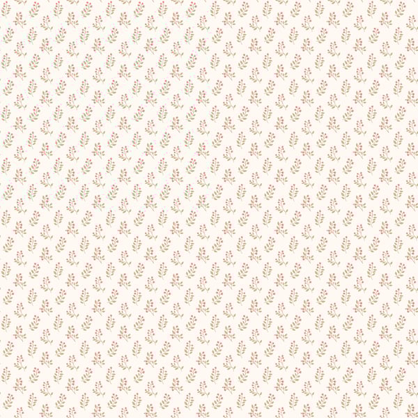 Galerie Wallpaper Product code: G56709 - Small Prints Wallpaper Collection - Red Cream Brown Colours - Vintage Bud Design
