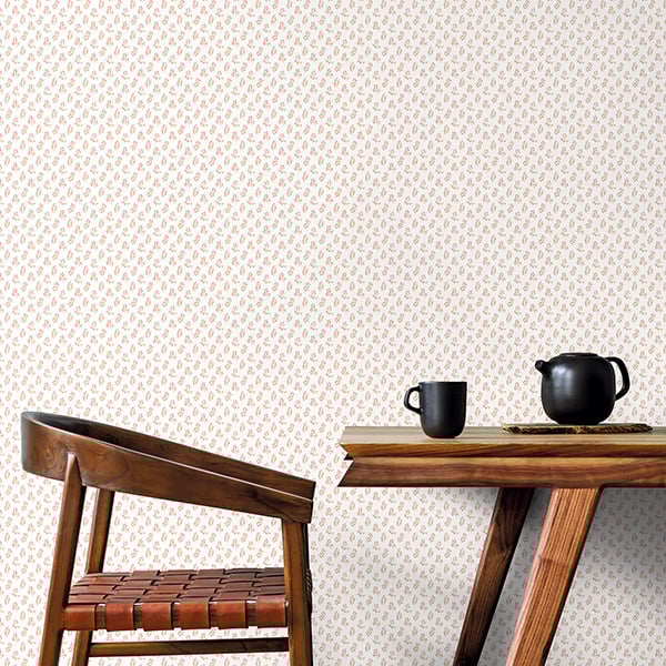 Galerie Wallpaper Product code: G56709R - Small Prints Wallpaper Collection - Red Cream Brown Colours - Vintage Bud Design