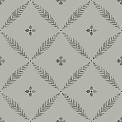 Galerie Wallcoverings Product Code: 51022 - Blomstermala Wallpaper Collection Galerie Wallcoverings Product Code 51022 - Blomstermala Wallpaper Collection - Grey Black Colours - Leaf Trellis Design