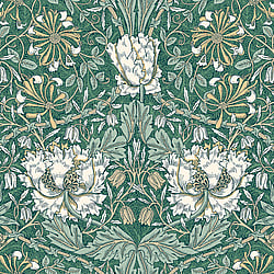Galerie Wallcoverings Product Code: ET12604 - Arts and Crafts Wallpaper Collection Galerie Wallcoverings Product Code ET12604 - Arts and Crafts Wallpaper Collection - Green Tan Cream Colours - Ogee Flora Design