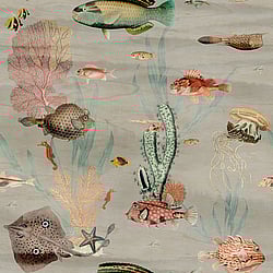 Galerie Wallcoverings Product Code WH45237M - Welcome Home Murals Wallpaper Collection - Multi-coloured Colours - Underwater Marine Scene - Beige Design