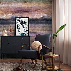 Galerie Wallcoverings Product Code WH45257M - Welcome Home Murals Wallpaper Collection - Multi-coloured Colours - Blurred Sunset Stripes Design