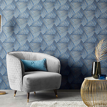 Galerie Wallcoverings Product Code 10152-08 - ELLE Decoration Wallpaper Collection - Blue Gold Colours -  