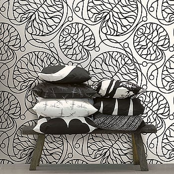 Galerie Wallcoverings Product Code 14131 - Marimekko 5 Wallpaper Collection - Black White Colours -  