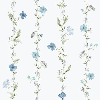Galerie Wallcoverings Product Code 1902-1 - Spring Blossom Wallpaper Collection - Blue Green White Colours -  