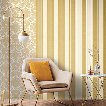 Galerie Wallcoverings Product Code 23672 - Classic Italian Wallpaper Collection - Gold Colours -  