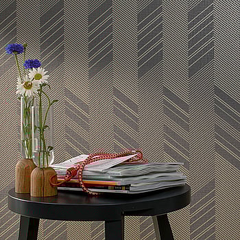 Galerie Wallcoverings Product Code 30801 - Montego Wallpaper Collection - Dark Grey Gold Colours -  