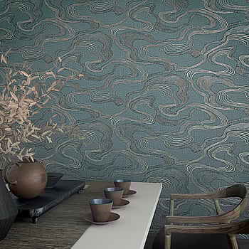 Galerie Wallcoverings Product Code 34538 - Kumano Wallpaper Collection - Blue Colours -  