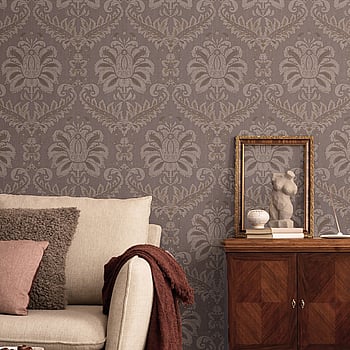 Galerie Wallcoverings Product Code 35928 - Ornamenta Wallpaper Collection - Purple Gold Colours -  
