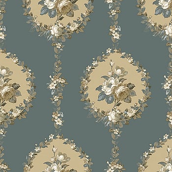 Galerie Wallcoverings Product Code 3903 - Italian Damasks 3 Wallpaper Collection - Blue Cream Colours -  