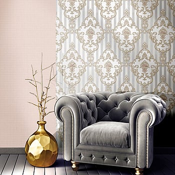 Galerie Wallcoverings Product Code 4601 - Italian Glamour Wallpaper Collection - Grey Beige Colours -  