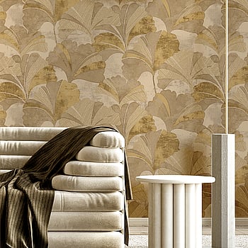 Galerie Wallcoverings Product Code 49327 - Stratum Wallpaper Collection - gold brown beige Colours -  