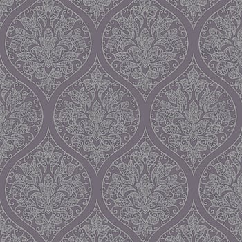 Galerie Wallcoverings Product Code 7008 - Emporium Wallpaper Collection - Purple Silver Colours -  