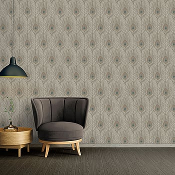 Galerie Wallcoverings Product Code AC60008 - Absolutely Chic Wallpaper Collection - Blue Brown Grey Colours -  