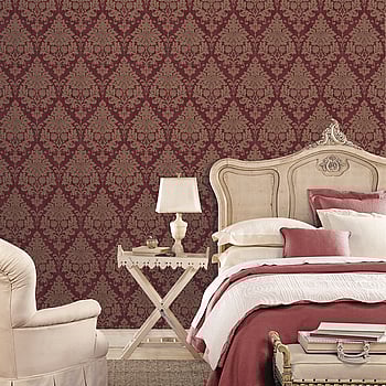 Galerie Wallcoverings Product Code CI38221 - Classic Silks 4 Wallpaper Collection - Cranberry,Gold Colours -  