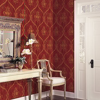 Galerie Wallcoverings Product Code CI38254 - Classic Silks 4 Wallpaper Collection - Red, Tan, Ochre, Terra Cotta Colours -  