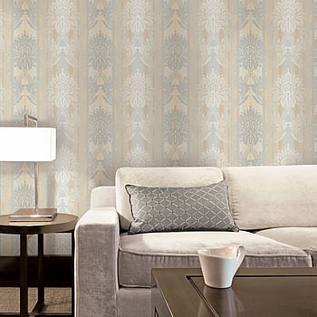 Galerie Wallcoverings Product Code CI38263 - Classic Silks 4 Wallpaper Collection - Grey, Cream, Silver Colours -  