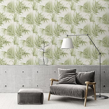 Galerie Wallcoverings Product Code ES31132 - Escape Wallpaper Collection - Green, White Colours -  