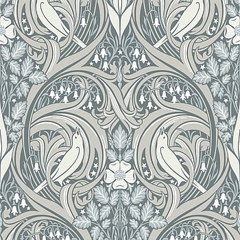 Galerie Wallcoverings Product Code ET12210 - Arts and Crafts Wallpaper Collection - Grey Mauve Cream Colours -  