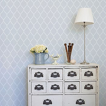 Galerie Wallcoverings Product Code G45051 - Vintage Roses Wallpaper Collection - Blue White Colours -  