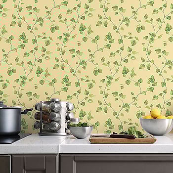 Galerie Wallcoverings Product Code G45430 - Just Kitchens Wallpaper Collection - Yellow Green Colours -  