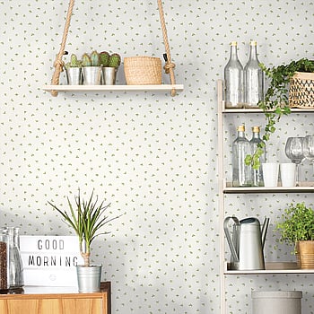 Galerie Wallcoverings Product Code G45437 - Just Kitchens Wallpaper Collection - Green White Colours -  