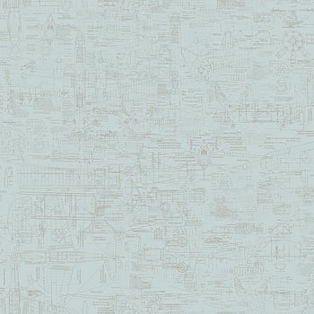 Galerie Wallcoverings Product Code G56207 - Steampunk Wallpaper Collection - Blue Colours -  