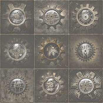 Galerie Wallcoverings Product Code G56229 - Steampunk Wallpaper Collection - Bronze Brown Colours -  