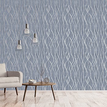 Galerie Wallcoverings Product Code G67720 - Special Fx Wallpaper Collection - Blue Silver Grey Colours -  