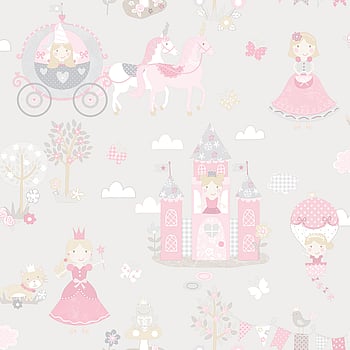 Galerie Wallcoverings Product Code G78370 - Tiny Tots 2 Wallpaper Collection - Grey Pinks Colours -  