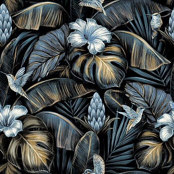 Galerie Wallcoverings Product Code NHW1003 - Enchanted Wallpaper Collection - Blue Tan Black Colours -  