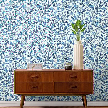 Galerie Wallcoverings Product Code TJ40802 - Mulberry Tree Wallpaper Collection - Blue Colours -  